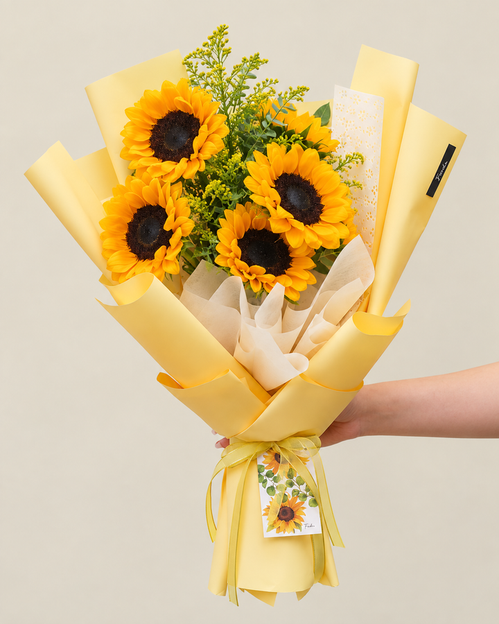 Soleil: ramo de 6 girasoles – Frodia Flowers